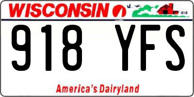 WI license plate 918YFS