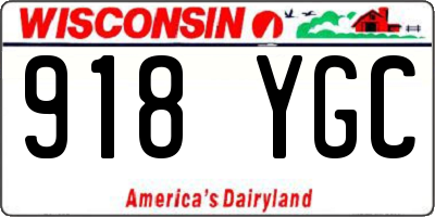 WI license plate 918YGC