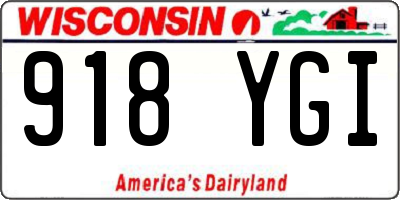 WI license plate 918YGI
