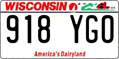 WI license plate 918YGO