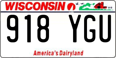 WI license plate 918YGU