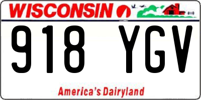 WI license plate 918YGV