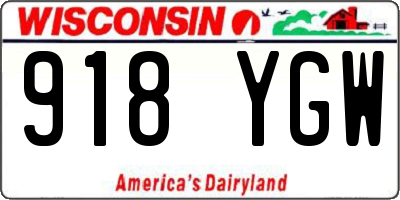 WI license plate 918YGW