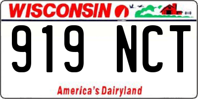 WI license plate 919NCT