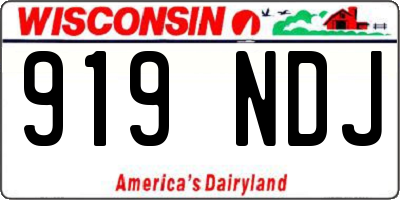 WI license plate 919NDJ