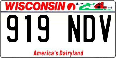 WI license plate 919NDV