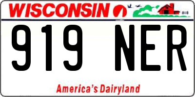 WI license plate 919NER
