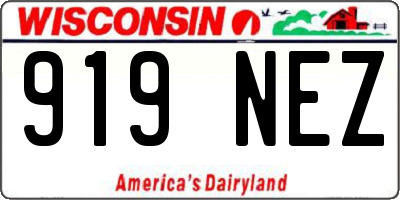 WI license plate 919NEZ