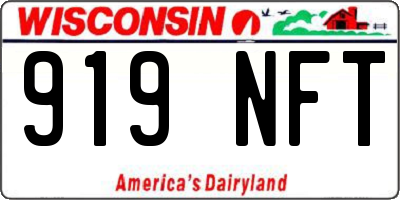 WI license plate 919NFT