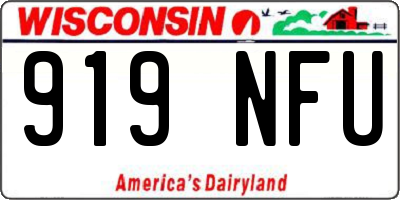 WI license plate 919NFU