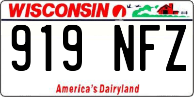 WI license plate 919NFZ