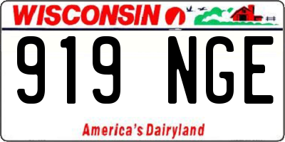 WI license plate 919NGE
