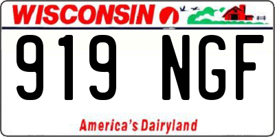 WI license plate 919NGF