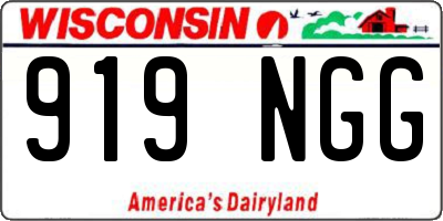 WI license plate 919NGG