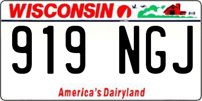 WI license plate 919NGJ