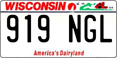 WI license plate 919NGL