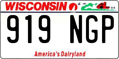 WI license plate 919NGP