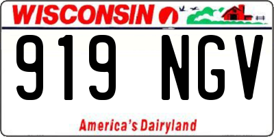 WI license plate 919NGV