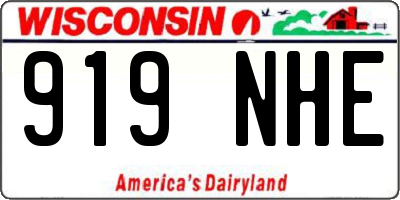 WI license plate 919NHE