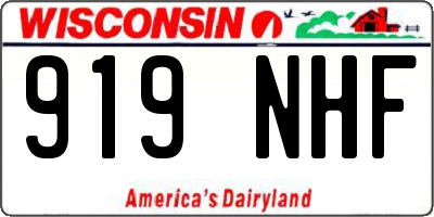 WI license plate 919NHF