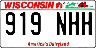 WI license plate 919NHH