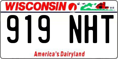 WI license plate 919NHT