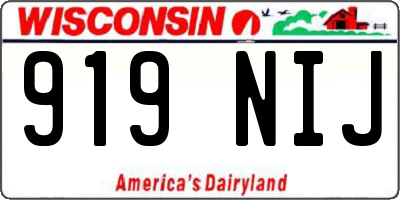 WI license plate 919NIJ