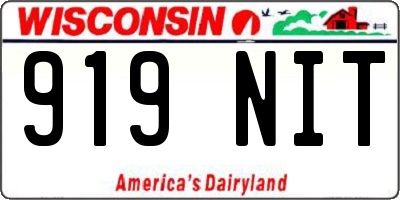 WI license plate 919NIT