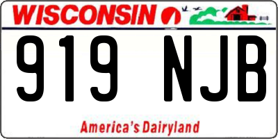 WI license plate 919NJB