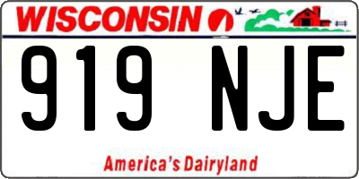WI license plate 919NJE