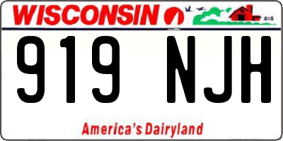 WI license plate 919NJH