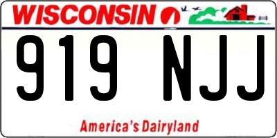 WI license plate 919NJJ