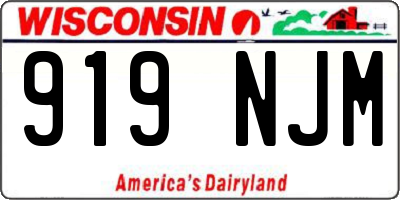 WI license plate 919NJM