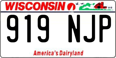 WI license plate 919NJP