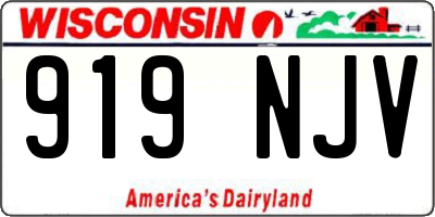 WI license plate 919NJV