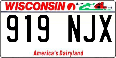 WI license plate 919NJX