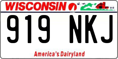 WI license plate 919NKJ