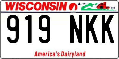 WI license plate 919NKK