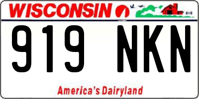 WI license plate 919NKN