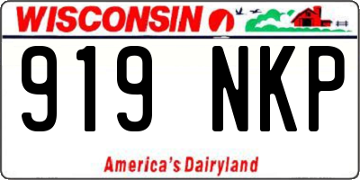WI license plate 919NKP
