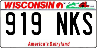 WI license plate 919NKS