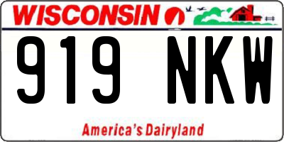 WI license plate 919NKW