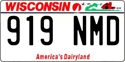 WI license plate 919NMD