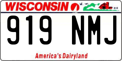 WI license plate 919NMJ