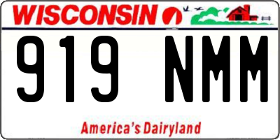 WI license plate 919NMM