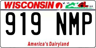 WI license plate 919NMP