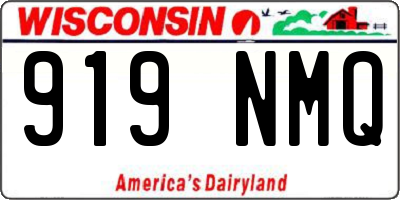 WI license plate 919NMQ