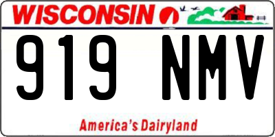 WI license plate 919NMV