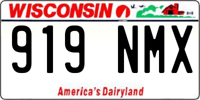 WI license plate 919NMX