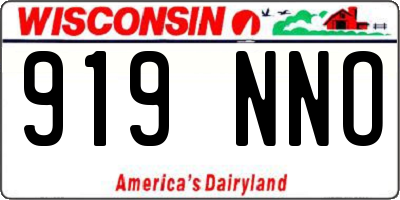WI license plate 919NNO
